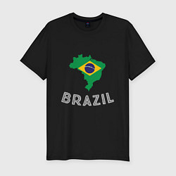 Мужская slim-футболка Brazil Country