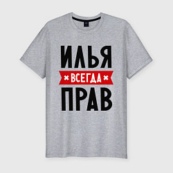 Футболка slim-fit Илья всегда прав, цвет: меланж