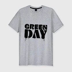 Мужская slim-футболка Greeen Day: spray style
