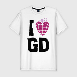 Футболка slim-fit I love GD, цвет: белый