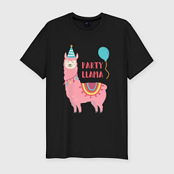 Футболка slim-fit Party Llama, цвет: черный