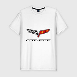 Мужская slim-футболка Chevrolet corvette