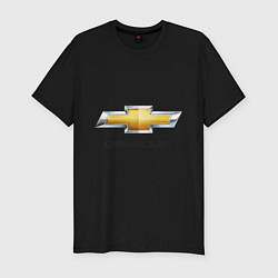 Футболка slim-fit Chevrolet логотип, цвет: черный