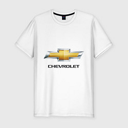 Мужская slim-футболка Chevrolet логотип