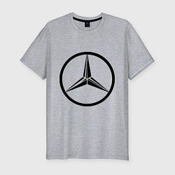 Мужская slim-футболка Mercedes-Benz logo