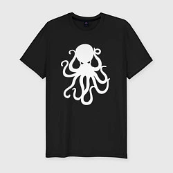 Мужская slim-футболка Кракен-осьминог