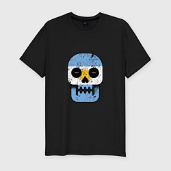 Мужская slim-футболка Argentina Skull