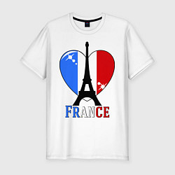Мужская slim-футболка France Love