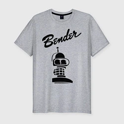 Мужская slim-футболка Bender monochrome