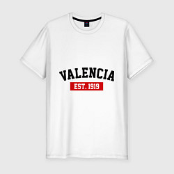 Футболка slim-fit FC Valencia Est. 1919, цвет: белый