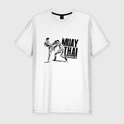 Футболка slim-fit Muay Thai Thaiboxen, цвет: белый