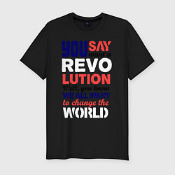 Футболка slim-fit The Beatles Revolution, цвет: черный