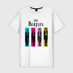 Мужская slim-футболка Walking Beatles