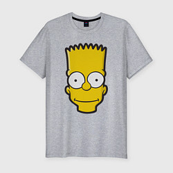 Мужская slim-футболка Довольный Барт