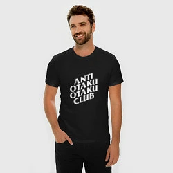 Футболка slim-fit Anti Otaku Otaku Club, цвет: черный — фото 2