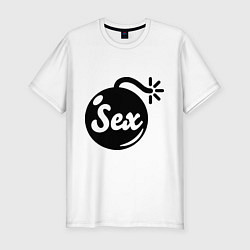 Мужская slim-футболка Sex Bomb