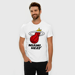 Футболка slim-fit Miami Heat-logo, цвет: белый — фото 2