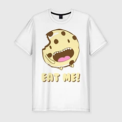 Футболка slim-fit Cake: Eat me!, цвет: белый