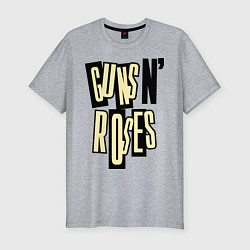 Футболка slim-fit Guns n Roses: cream, цвет: меланж