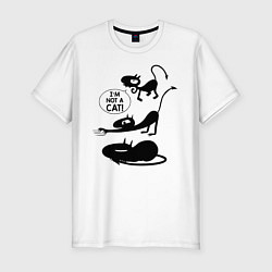 Футболка slim-fit I'm not a CAT!, цвет: белый