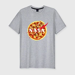 Футболка slim-fit NASA: Pizza, цвет: меланж