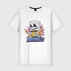 Мужская slim-футболка Marshmello Music