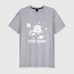 Мужская slim-футболка Otter Space