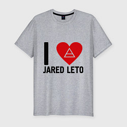 Мужская slim-футболка I love Jared Leto