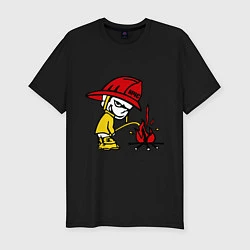Мужская slim-футболка Ручной пожарник