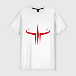 Мужская slim-футболка Quake logo