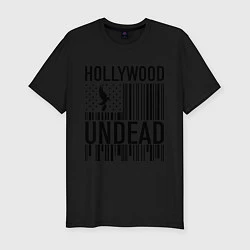 Мужская slim-футболка Hollywood Undead: flag