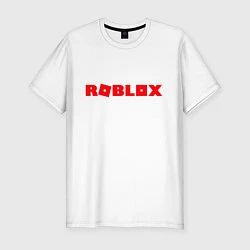 Мужская slim-футболка Roblox Logo