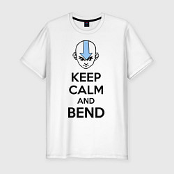 Мужская slim-футболка Keep Calm & Bend