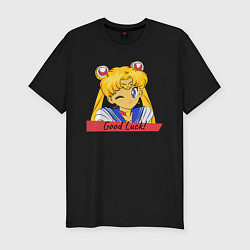 Мужская slim-футболка Sailor Moon Good Luck