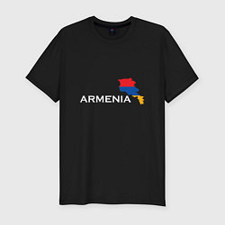 Футболка slim-fit Армения, цвет: черный