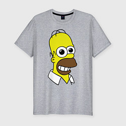 Мужская slim-футболка Гомер под допингом