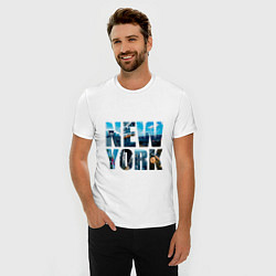 Футболка slim-fit Black New York, цвет: белый — фото 2