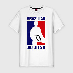 Футболка slim-fit Brazilian Jiu jitsu, цвет: белый