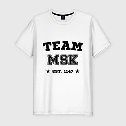 Мужская slim-футболка Team MSK est. 1147