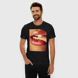 Футболка slim-fit SWAG Lips, цвет: черный — фото 2