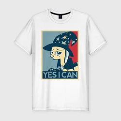 Мужская slim-футболка MLP: Yes I Can