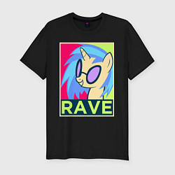 Мужская slim-футболка DJ Pon-3 RAVE