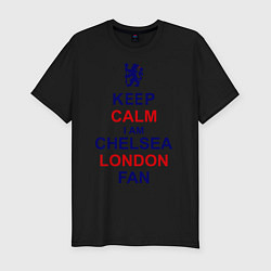 Мужская slim-футболка Keep Calm & Chelsea London fan