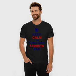 Футболка slim-fit Keep Calm & Chelsea London fan, цвет: черный — фото 2