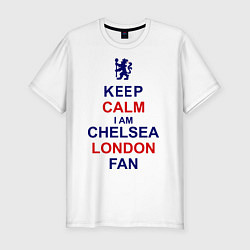 Мужская slim-футболка Keep Calm & Chelsea London fan