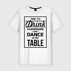 Мужская slim-футболка Time to Drink