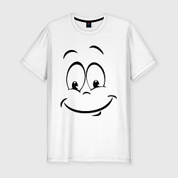 Мужская slim-футболка Милая улыбка