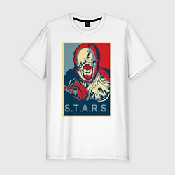 Футболка slim-fit STARS, цвет: белый