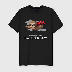 Мужская slim-футболка I'm Super Lazy