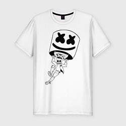 Футболка slim-fit Marshmello King, цвет: белый